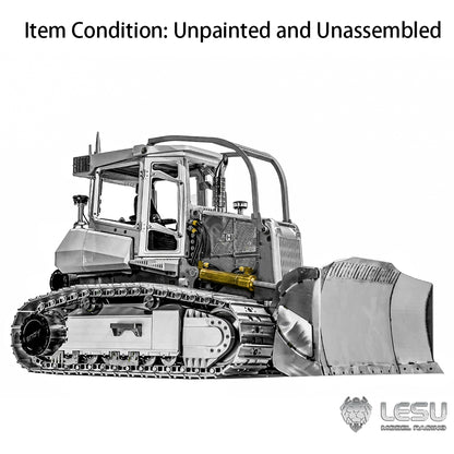 1/14 Hydraulic RC Bulldozer LESU Aoue 850K Metal I6S Remote Control Dozers Model
