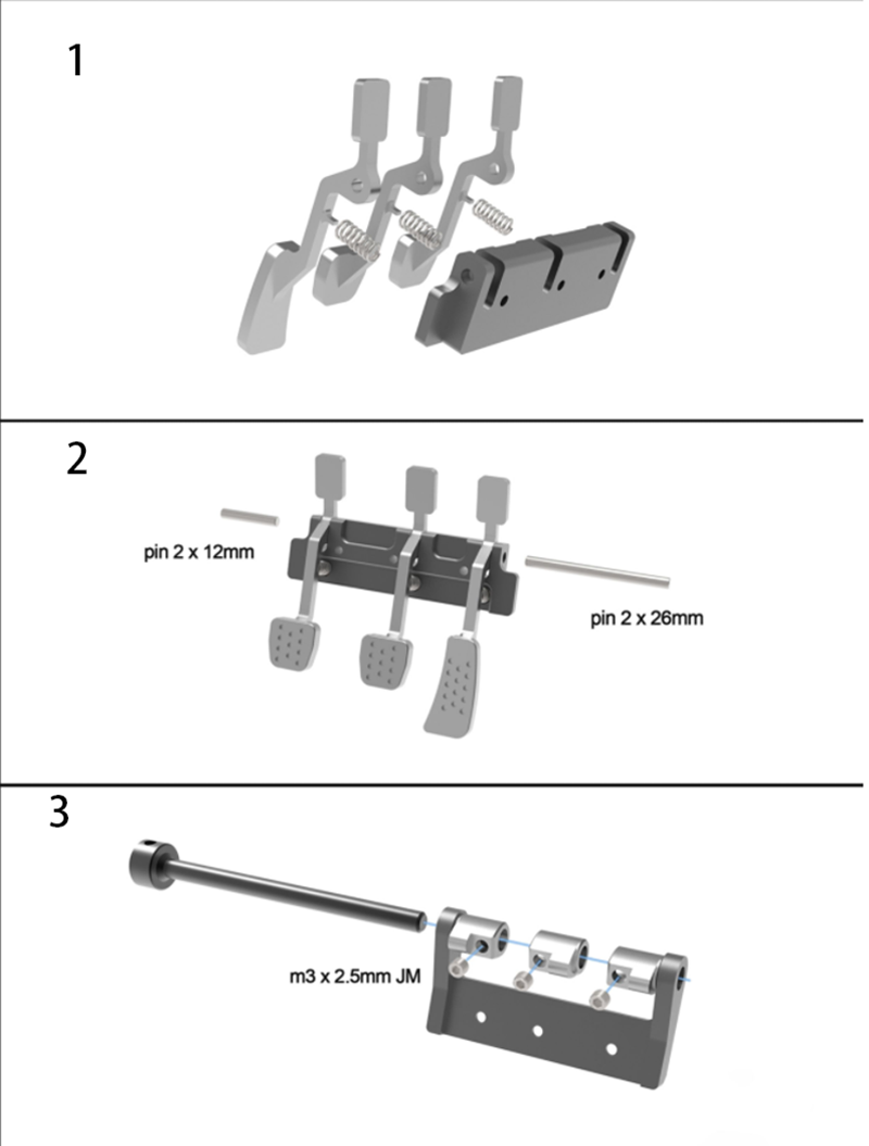 Pédale d'accélérateur et d'embrayage simulée, poulie de courroie, ensemble de direction arrière en aluminium, barre de tour en métal, contrôleur de treuil pour CAPO 1/8 R34