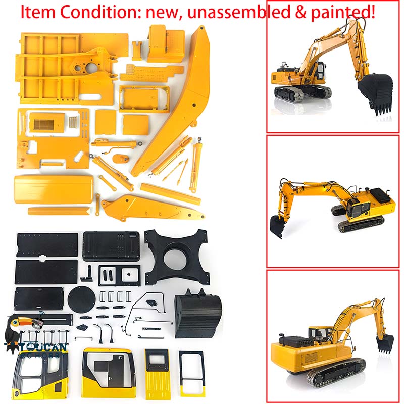 1/14 LESU PC360 RC Hydraulic Excavator Metal Body Sprocket Pump Painted