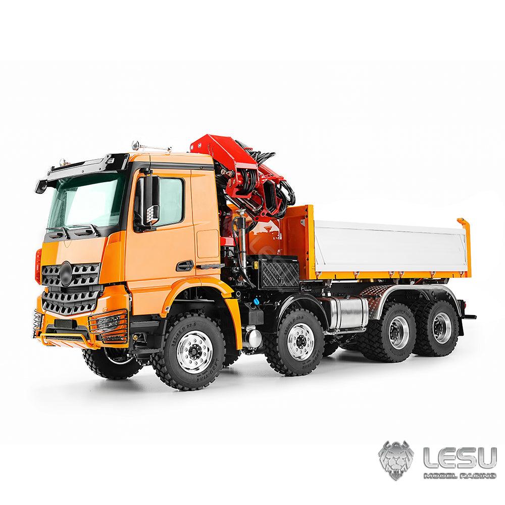 LESU 3348 1/14 RC Hydraulic Dump Truck 3-Ways 8X8 Remote Control Crane Tipper