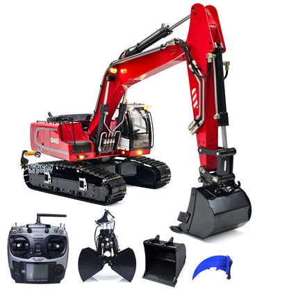 MTM 1/14 946 RC 2 Arms Metal Hydraulic ARTR Tracked Excavator With Ripper Grab Clamshell Bucket