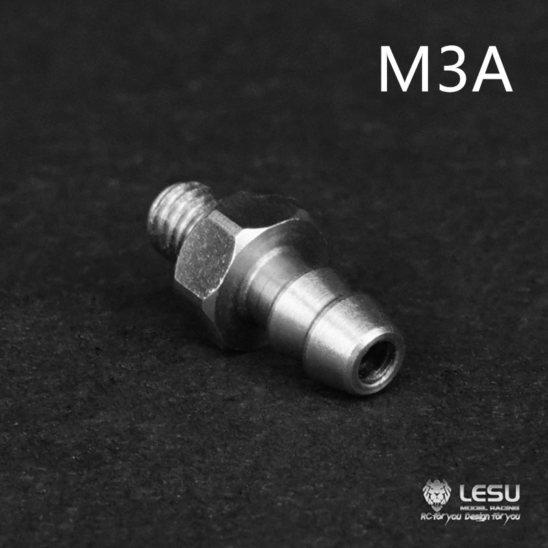 LESU A M3 Metal Straight Nozzle for 1/14 RC Tractor Truck DIY Model Car TAMIYA