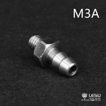 LESU A M3 Metal Straight Nozzle for 1/14 RC Tractor Truck DIY Model Car TAMIYA