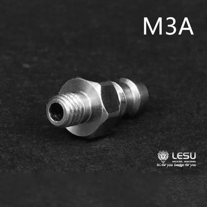 LESU A M3 Metal Straight Nozzle for 1/14 RC Tractor Truck DIY Model Car TAMIYA