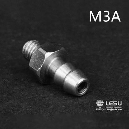 LESU A M3 Metal Straight Nozzle for 1/14 RC Tractor Truck DIY Model Car TAMIYA