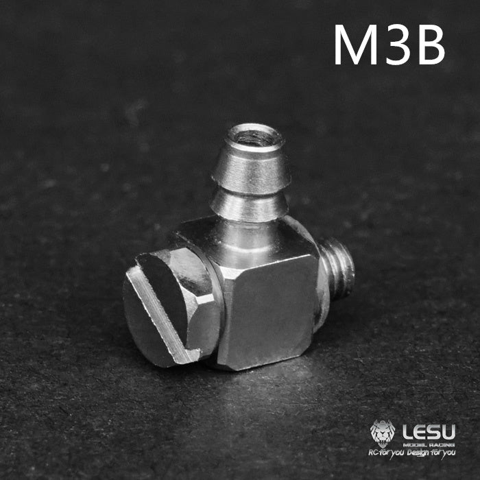 LESU A M3 Metal Straight Nozzle for 1/14 RC Tractor Truck DIY Model Car TAMIYA