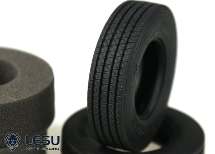 1Pair LESU Rubber Tires for TAMIYA 1/14 RC Tractor Truck Model