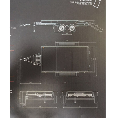 CROSSRC 1/10 T006 RC Schwerlast Pritschenanhänger KIT