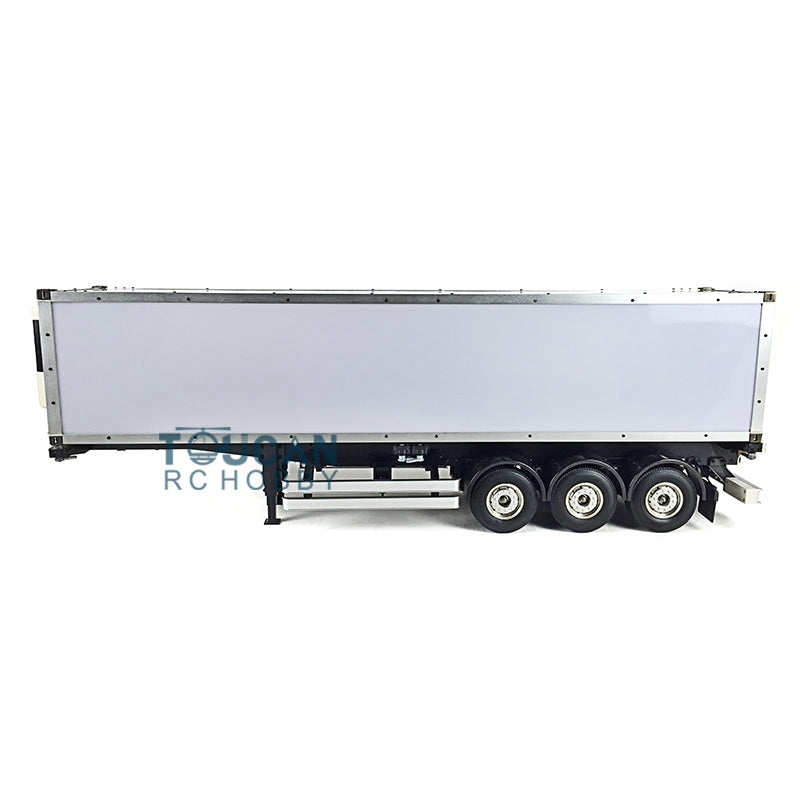 US STOCK Uassembled TOUCAN 1/14 40ft Reefer Semi-trailer KIT 3Axles Chassis Container Tractor Truck