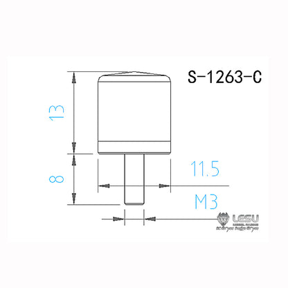 LESU Rotierenden Warnung Licht Telltale Lampe 1/14 RC DIY Für TAMIYA Traktor