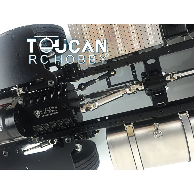 LESU RC Tractor Truck Radio Controlled 6*6 Metal 3 Speed 3363 Assembled Chassis Motor Servo DIY Vehicle Cars Model
