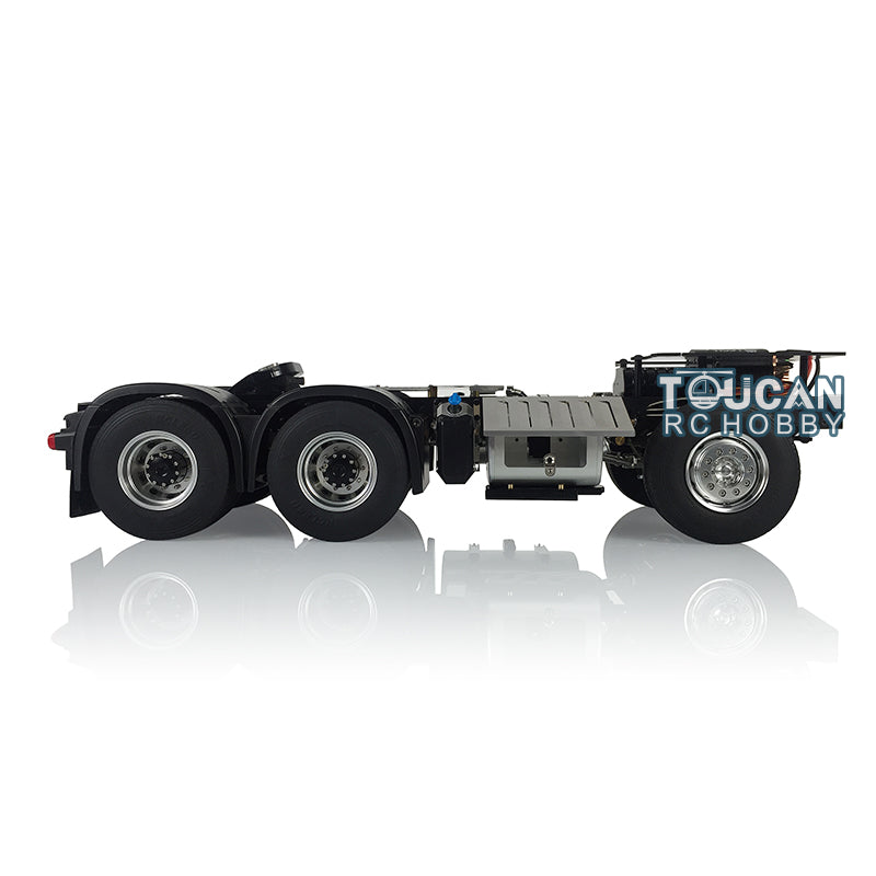 LESU 1/14 Metal 6x6 Chassis with 3Speed Transmission Differential Lock Axles for 3363 (56348) 1851 High Roof RC Tractor Truck