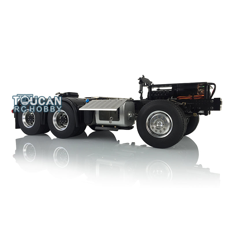 LESU 1/14 Metal 6x6 Chassis with 3Speed Transmission Differential Lock Axles for 3363 (56348) 1851 High Roof RC Tractor Truck