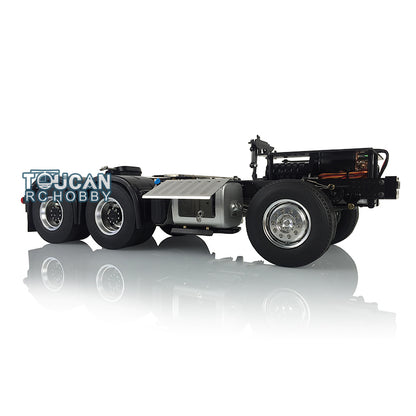LESU 1/14 Metal 6x6 Chassis with 3Speed Transmission Differential Lock Axles for 3363 (56348) 1851 High Roof RC Tractor Truck