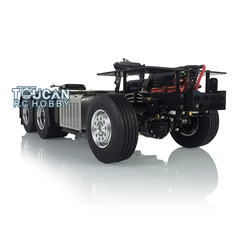 LESU 1/14 Metal 6x6 Chassis with 3Speed Transmission Differential Lock Axles for 3363 (56348) 1851 High Roof RC Tractor Truck