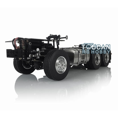 LESU 1/14 Metal 6x6 Chassis with 3Speed Transmission Differential Lock Axles for 3363 (56348) 1851 High Roof RC Tractor Truck