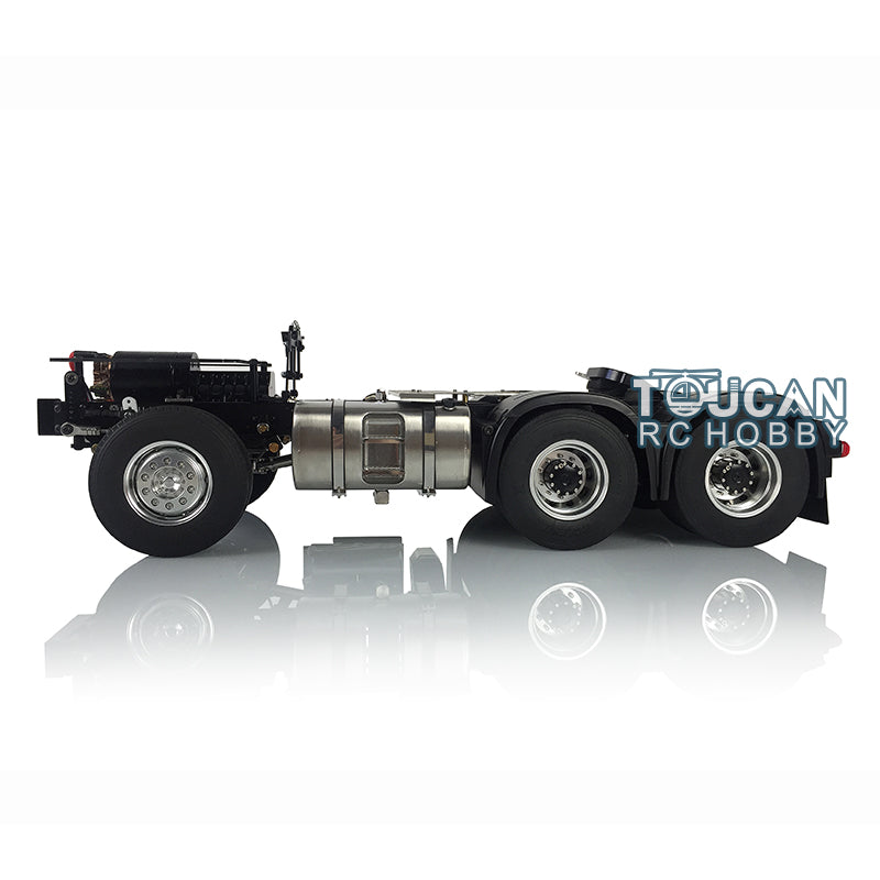 LESU 1/14 Metal 6x6 Chassis with 3Speed Transmission Differential Lock Axles for 3363 (56348) 1851 High Roof RC Tractor Truck