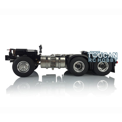 LESU 1/14 Metal 6x6 Chassis with 3Speed Transmission Differential Lock Axles for 3363 (56348) 1851 High Roof RC Tractor Truck