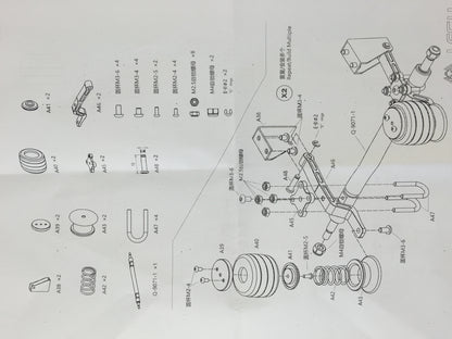 Pneumatische Federung Air für 1/14 RC LESU A0020 Hydraulische Anhänger Lkw