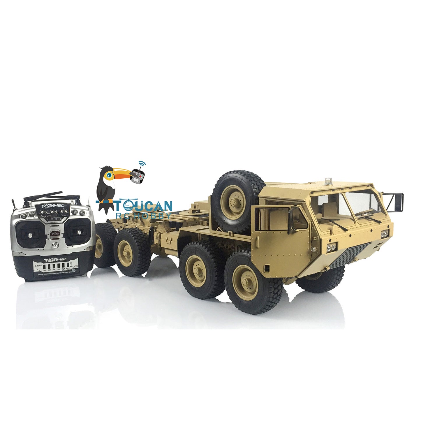 US STOCK 8x8 RC Military Truck 1/12 HG P802 Radio Control Car Metal Chassis Sounds Lights