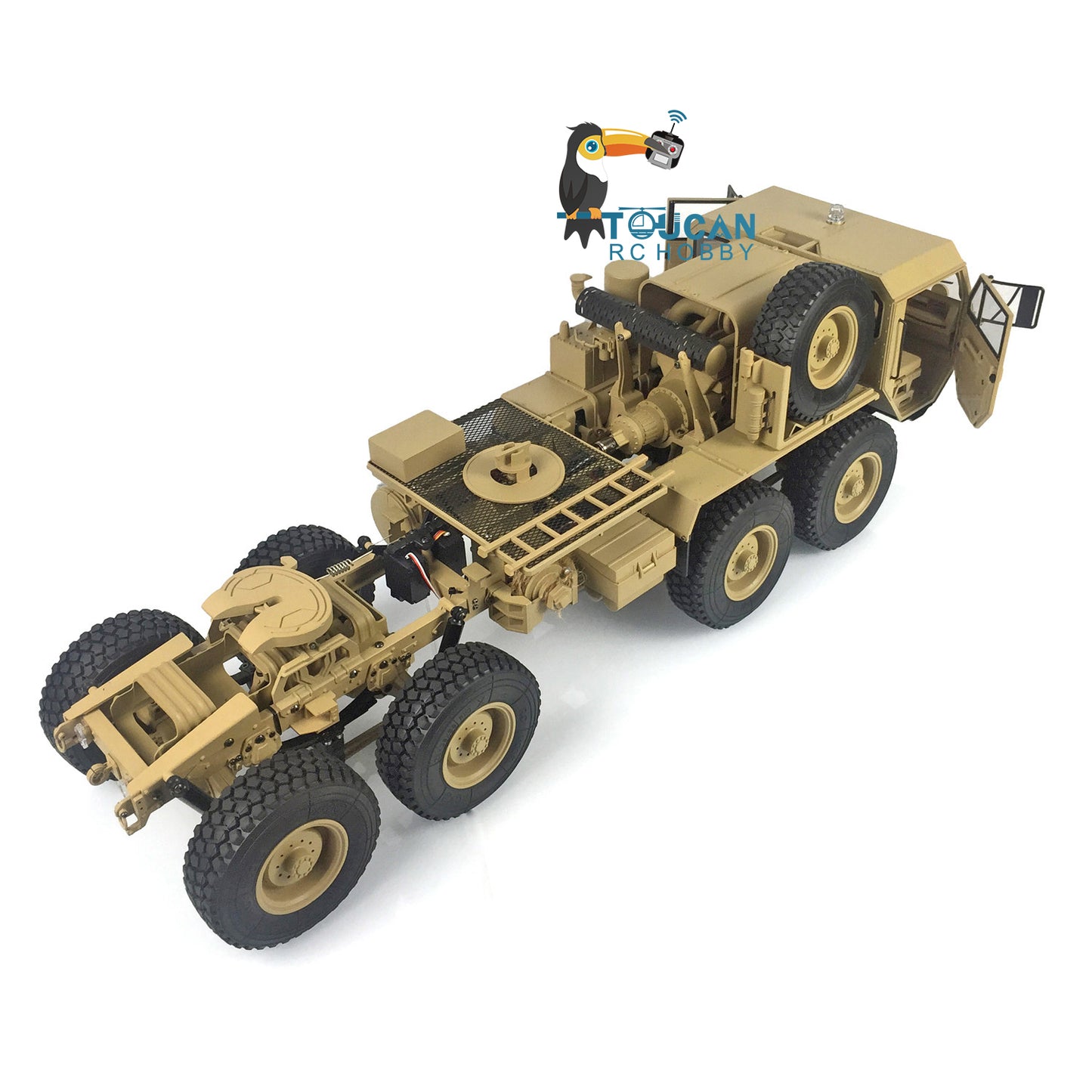 US STOCK 8x8 RC Military Truck 1/12 HG P802 Radio Control Car Metal Chassis Sounds Lights