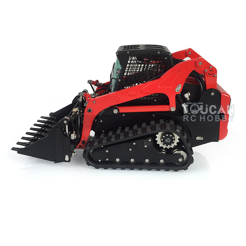 US STOCK LESU 1/14 Metal RC Hydraulic Aoue-LT5 Tracked Skid-Steer Loader RTR Model Lights