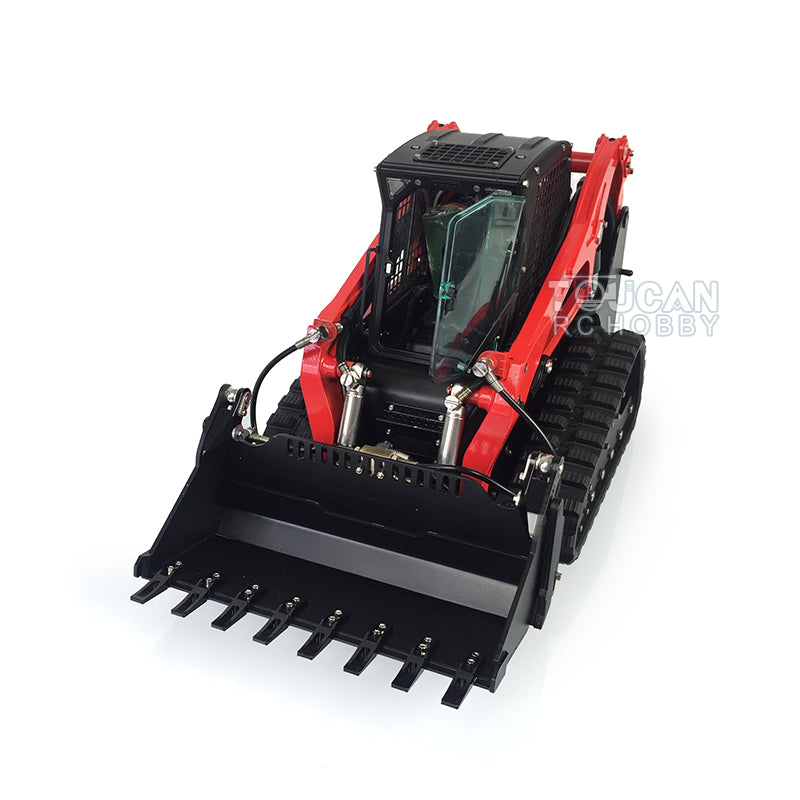 US STOCK LESU 1/14 Metal RC Hydraulic Aoue-LT5 Tracked Skid-Steer Loader RTR Model Lights