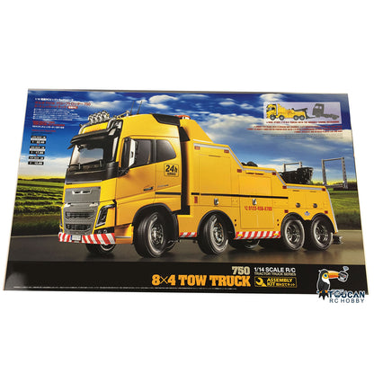 1/14 8x4 Unpainted Unassembled RC Tow Tractor Remote Controlled Truck Electric Cars Lorry Model DIY Motor