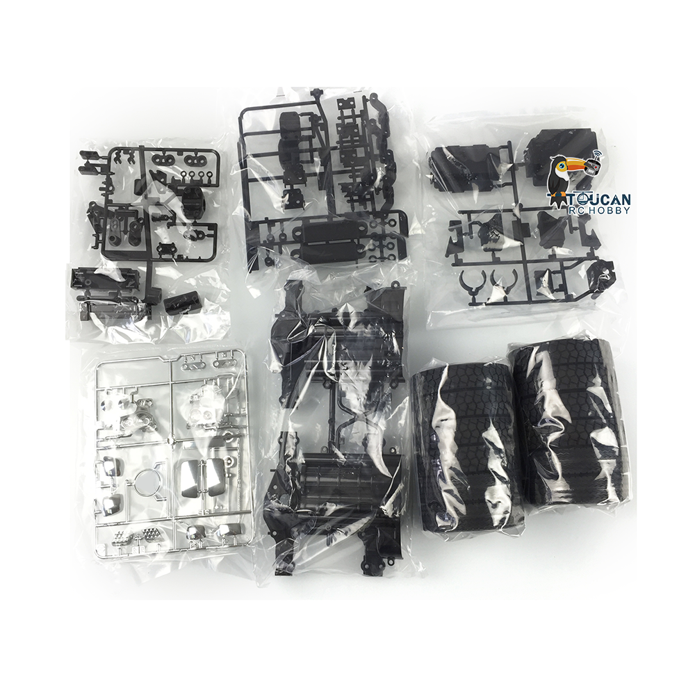 1/14 8*4 56366 Unassembled Unpainted 4151 4-axle RC Tipper Truck Remote Controlled Dump Car W/O Lifting Hobby Models