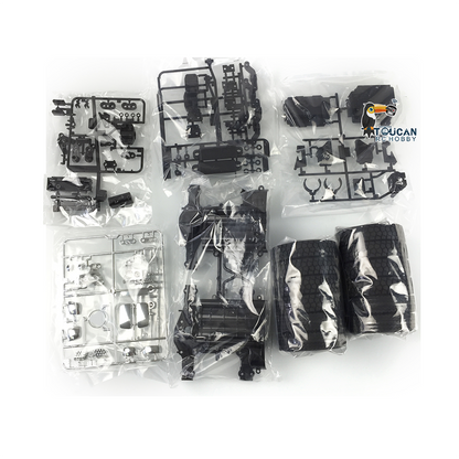 1/14 8*4 56366 Unassembled Unpainted 4151 4-axle RC Tipper Truck Remote Controlled Dump Car W/O Lifting Hobby Models