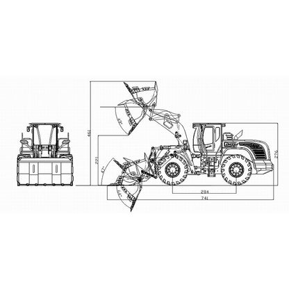 JDMODEL-88 1/14 RC Hydraulic Metal Wheeled Loader 870K