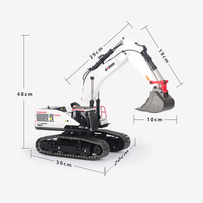 Fast Shipping 1/14 HUINA RC Metal Excavator Model Toys 1594 Radio Light Battery 22CH Sound