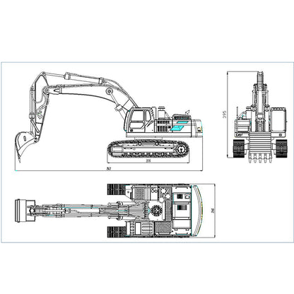 JDModel 1/14 360L EC360 V2 RC Hydraulic Excavator