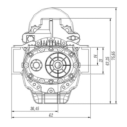 JDM Automatic Stepless Gearbox Motor For 1/14 RC Tractor Truck Car TAMIYA LESU