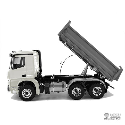 LESU 1/14 6x6 3 Axles Metal Hydraulic Three-way RC Tipper Dumper Truck A0009