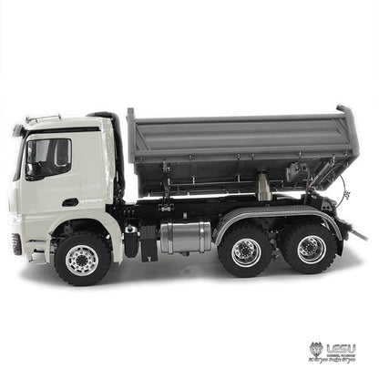 LESU 1/14 6x6 3 Axles Metal Hydraulic Three-way RC Tipper Dumper Truck A0009