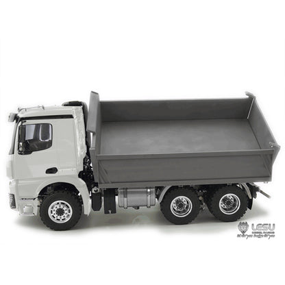 LESU 1/14 6x6 3 Axles Metal Hydraulic Three-way RC Tipper Dumper Truck A0009