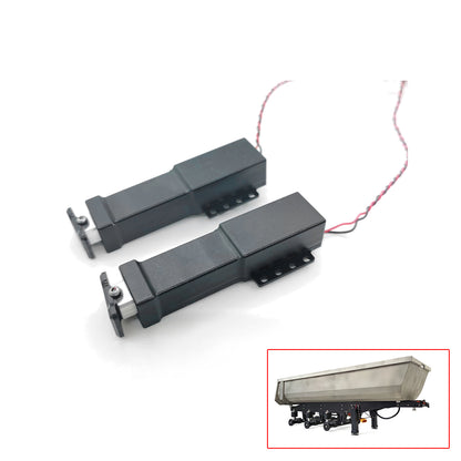 2Axles Metal Hydraulic Dump Trailer For TAMIYA LESU 1/14 RC Tractor Truck Dumper