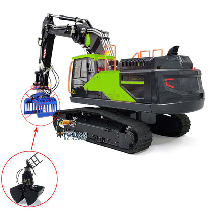 MTM 1/14 RC PNP EC380 3-Arms Metal Tracked Excavator Digger With Hydraulic Clamshell Bucket