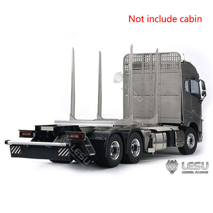 LESU FH16 1/14 Châssis en métal 6*6 RC Dumper Tipper Camion à bois Moteur Lumière