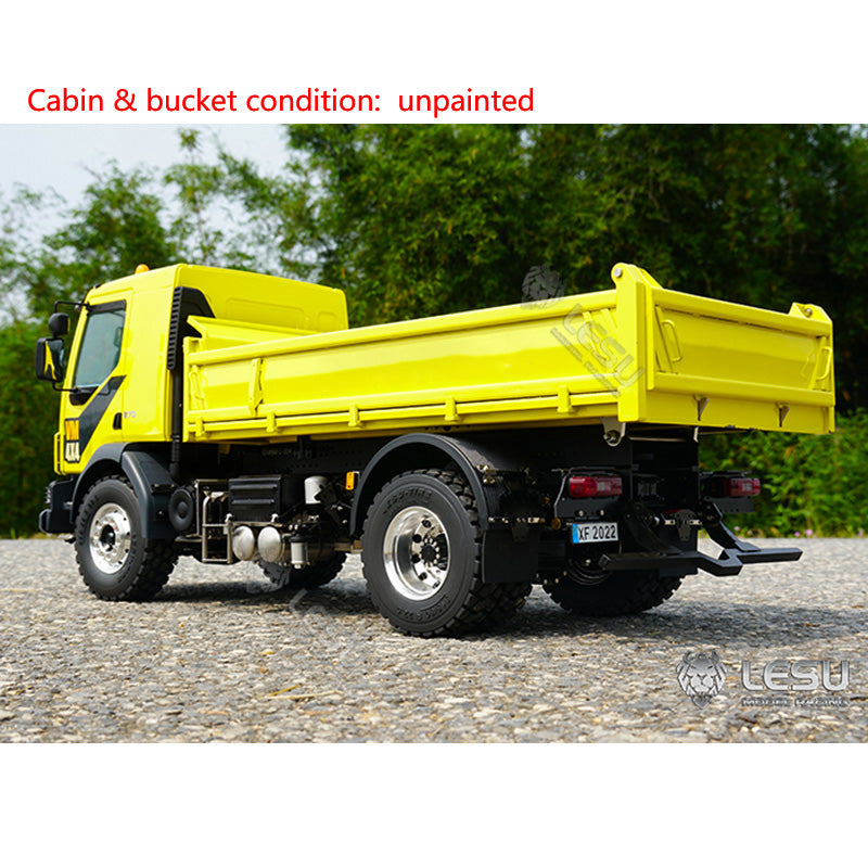 LESU 1/14 4*4 Radio Controlled Hydraulic Dumper Tipper Truck Construction Vehicle Model W/ Light Sound System Motor Servo ESC