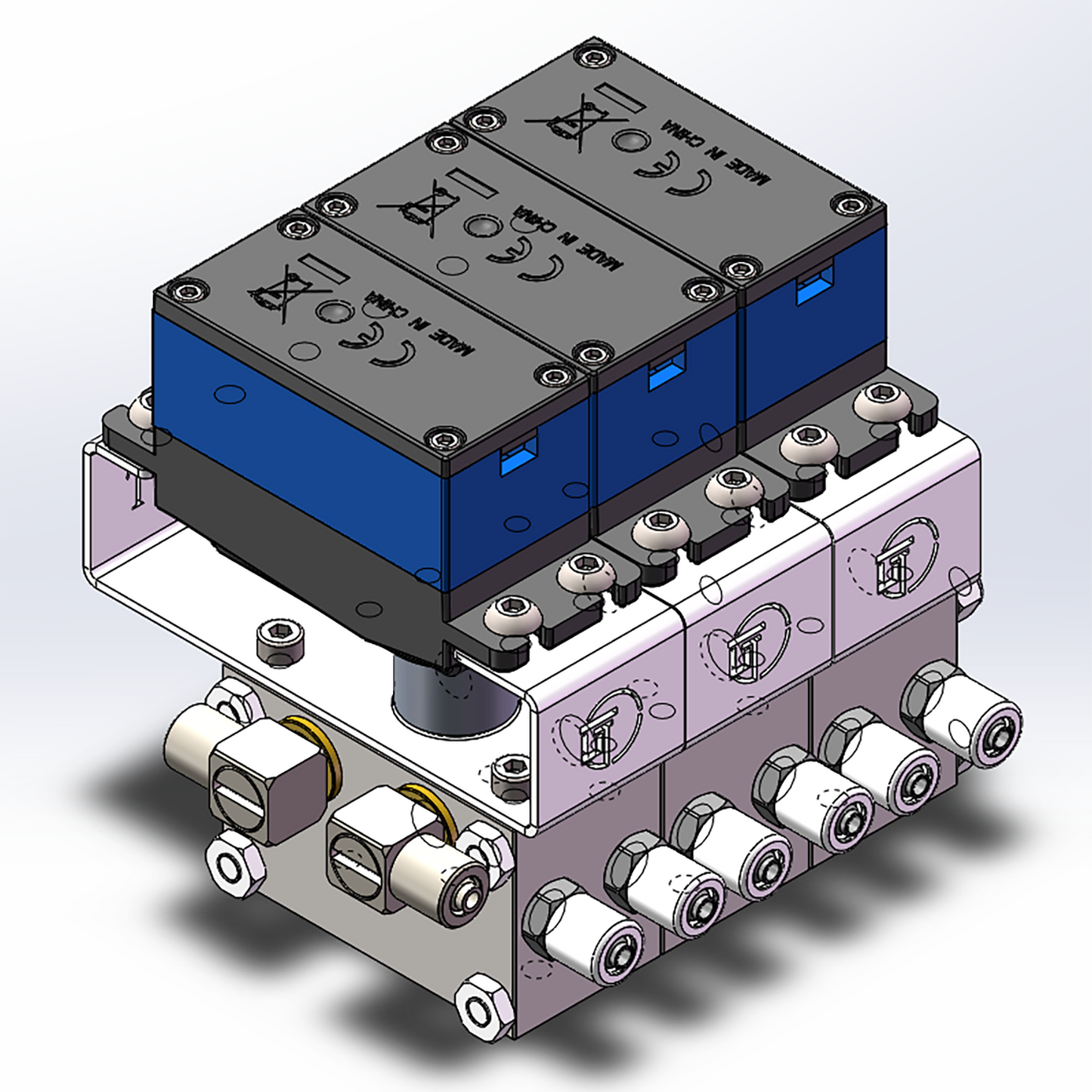 2CH/3CH/4CH/5CH/6CH Metal Directional Valve for 1/12 1/14 RC Excavator Loader Bulldozer Digger