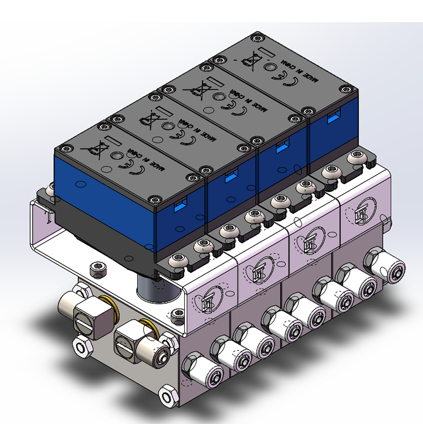 2CH/3CH/4CH/5CH/6CH Metal Directional Valve for 1/12 1/14 RC Excavator Loader Bulldozer Digger