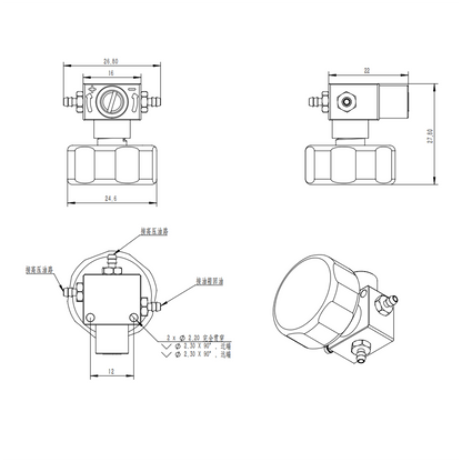 Pressure Regulating Valve Relief Valve for Scale RC Hydraulic Excavator Loader