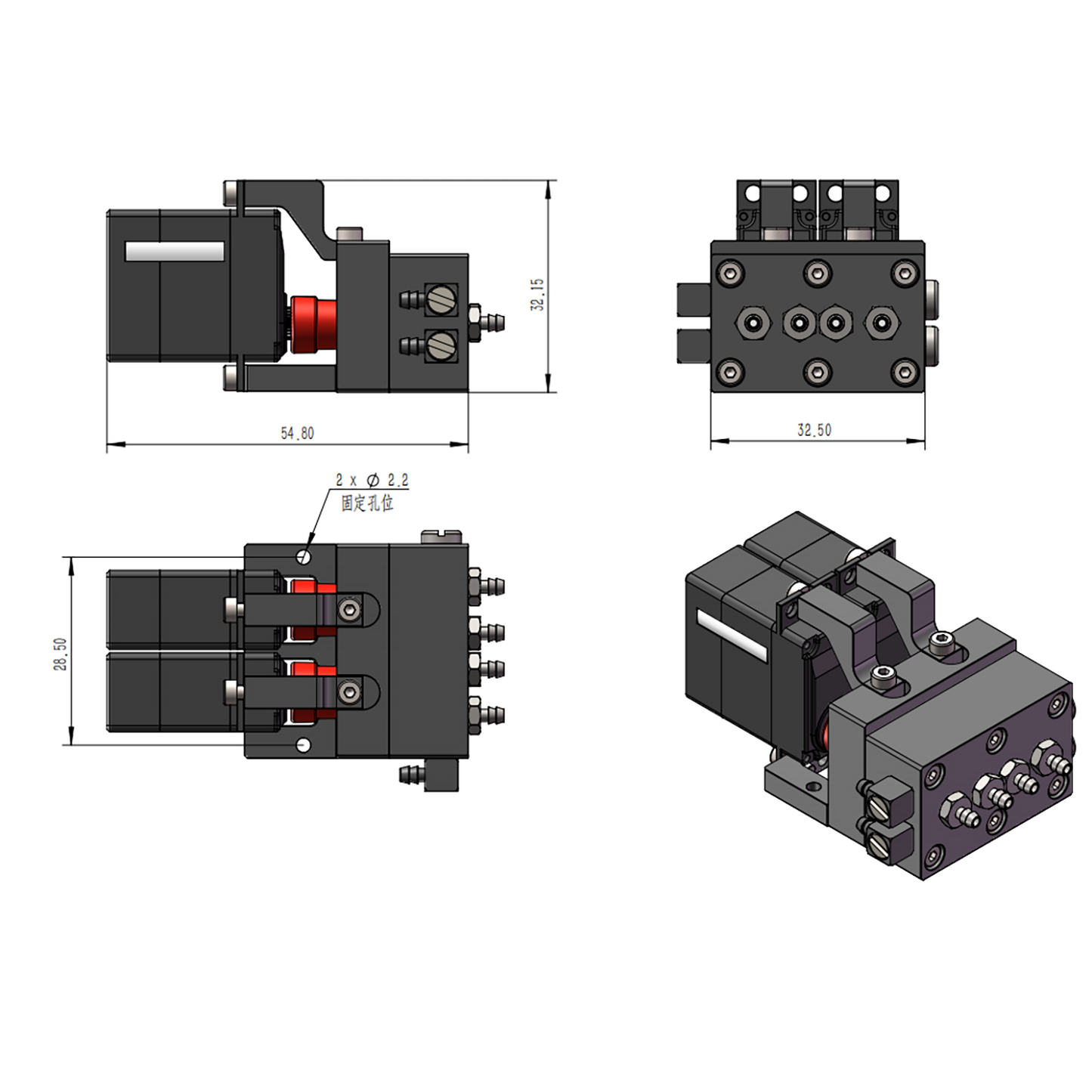 Vanne directionnelle en métal modèle CUT avec 1CH/2CH/3CH/4CH/5CH pour chariot élévateur à fourche excavatrice RC 1/14