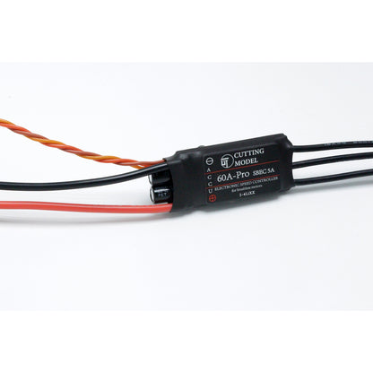 One-way 60A Brushless ESC for 5055 Pump 1/12 1/14 Hydraulic RC Excavator Dozer