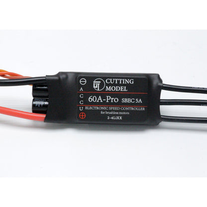 One-way 60A Brushless ESC for 5055 Pump 1/12 1/14 Hydraulic RC Excavator Dozer