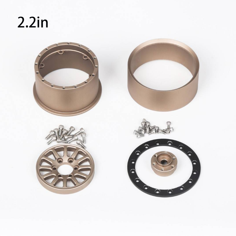 YIKONG Aluminum Alloy 1.9/2.2 Inch Wheel Hubs Tyres Tires for 1/10 RC Crawler Car Model Accessories