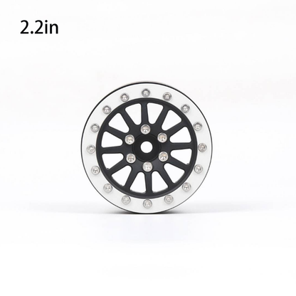 YIKONG Moyeux de roue en alliage d'aluminium 1,9/2,2 pouces Pneus Pneus pour accessoires de modèle de voiture sur chenilles 1/10 RC