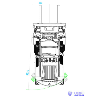 LESU 1/14 Aoue LD160S RC Unassembled Metal Hydraulic Forklift A0014